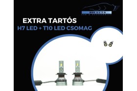 H7 LED+extra tartós T10 LED csomag